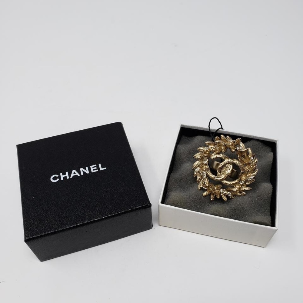 Chanel vintage CC gold & crystal ring - Picture 7 of 7